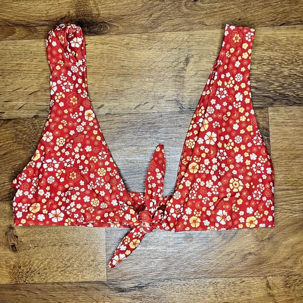 Bond-Eye Australia sunset crop swim top XS